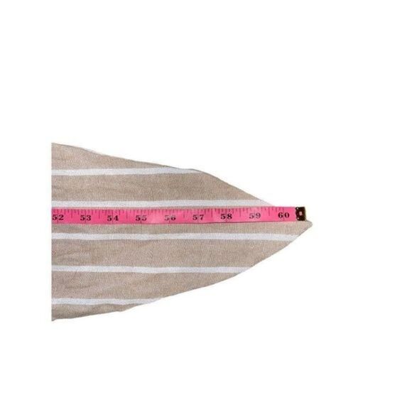 Polly 100% Cotton Tan & White Stripes Bandeau / Crop Top -Size 2 - Picture 14 of 16